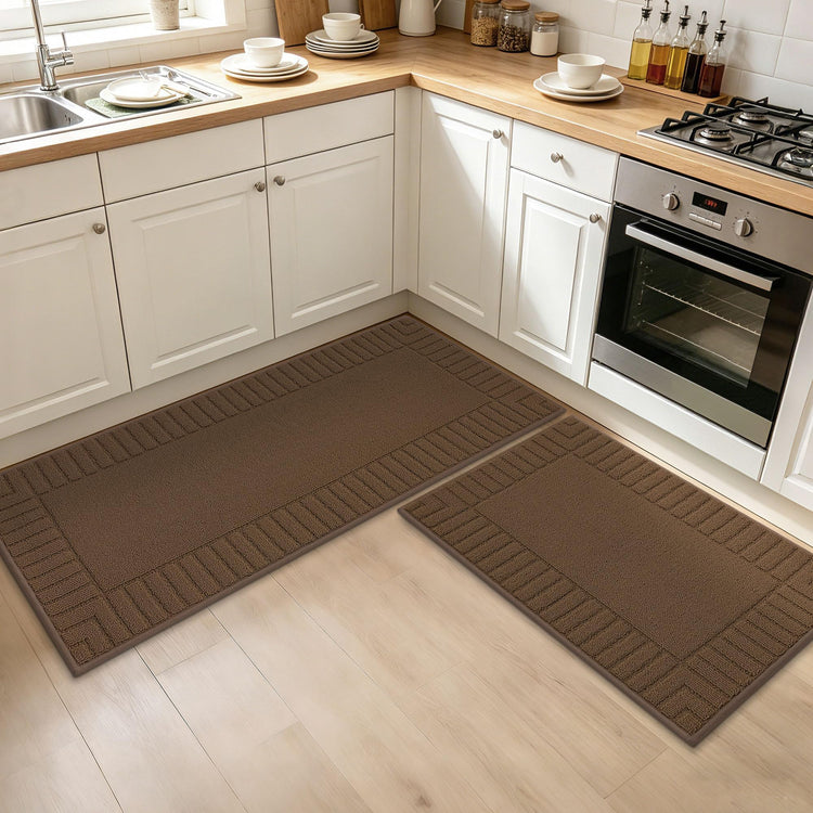 Kitchen Rugs Non Slip Washable 2PCS