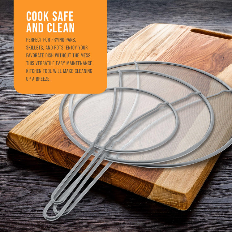 Set of 3 Stainless Steel Splatter Screen (3 Count)