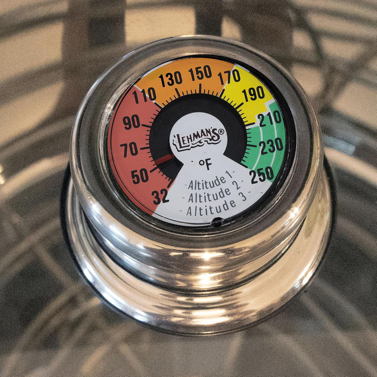 Lehman's 21.5-Quart Water Bath Canner with Pressure Gauge, Durable Stainless Steel Stockpot for Home Canning and Preserving, Silver