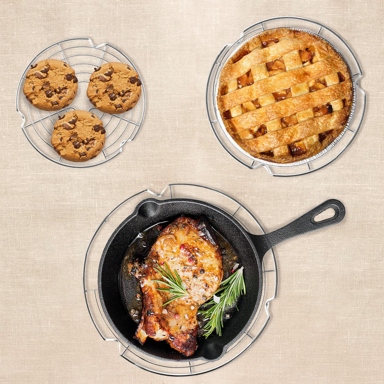 Round Cooling Rack Stainless Steel Steamer Rack Set of 3