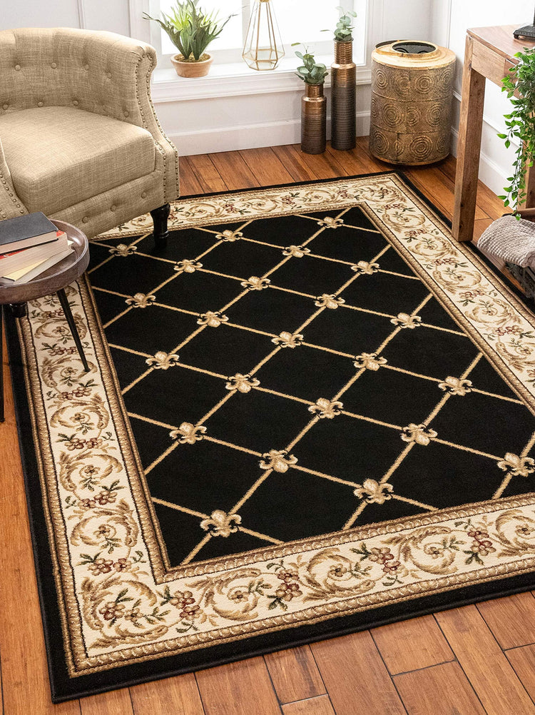 Patrician Trellis Black French European Formal Traditional