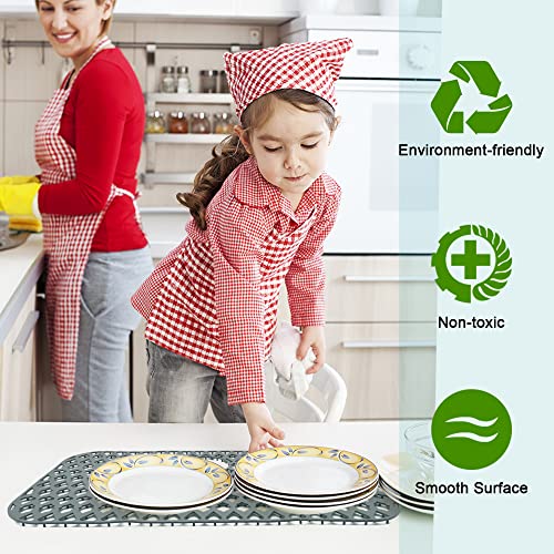 Silicone Kitchen Sink Protectors Mats (Gray (1 Pack))