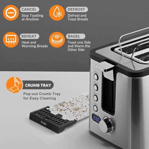4 Slice Toaster (Stainless Steel / 2 Long Slot)