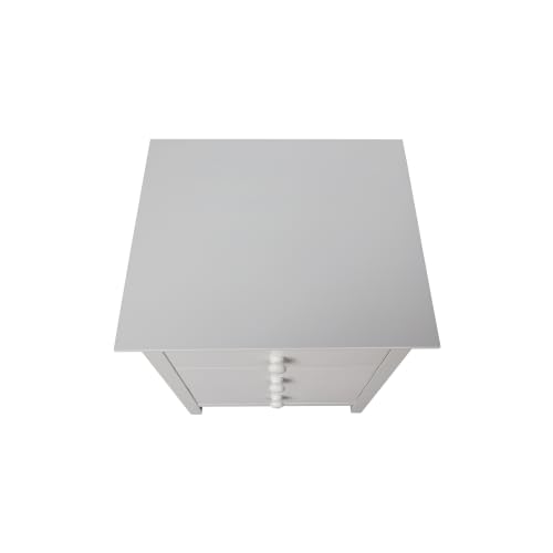 International Concepts Solid Wood Bedroom Nightstand with 3 Drawers in White (White)