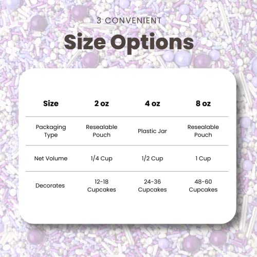 Perfectly Purple Sprinkle Mix (Purple, White, Lavender, Silver)