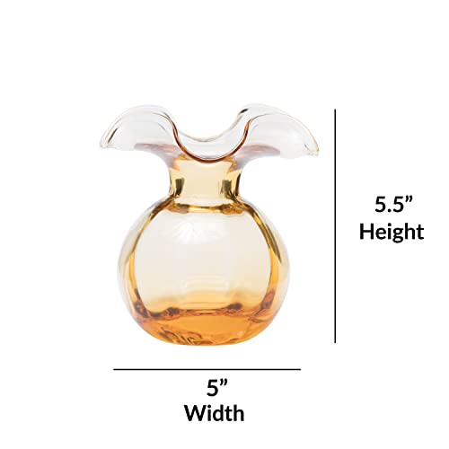 Hibiscus Glass Amber Bud Vase (Bud / Amber)