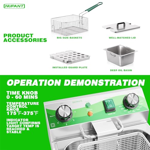 Electric Deep Fryer with Timer 10L (10L)