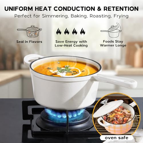 1QT Sauce Pan (White / 1 Quarts)
