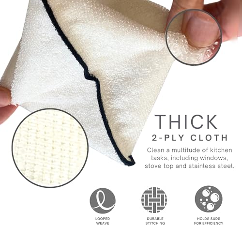 Dishcloths Kitchen Dishrag Cleaning Scrub Reusable 6pk 6x7in (Multi Color / 6" x 7" -6 Pack)