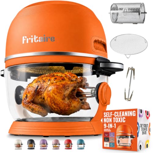 Glass Air Fryer Non Toxic (Orange)