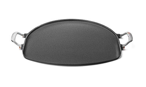 Cast Iron Grill Skillet and Pan with Forged Handles for Pizza (Cast Iron Pizza Pan)