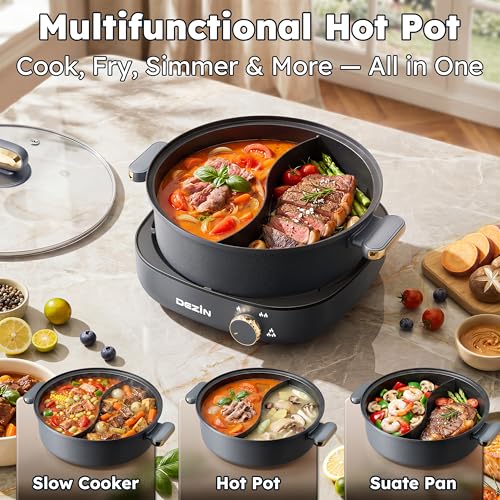 Hot Pot Electric with Divider (Gray)
