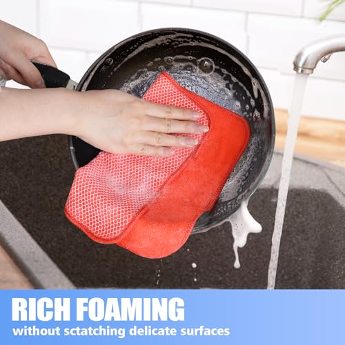 Dish Cloths for Washing Dishes with Scrub Side (Mixed Colors 1 / 12inchx12inch)