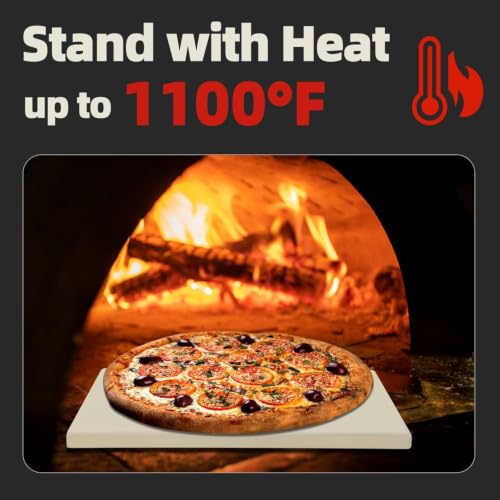 12.6" Square Pizza Stone (12.6x12.6"x0.4"H)