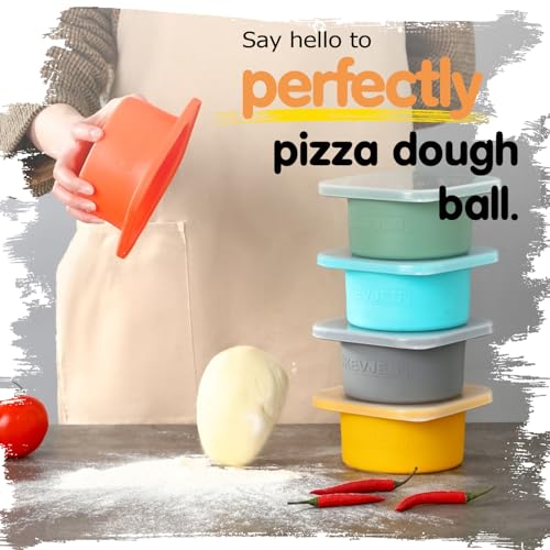 PLUS Large 1000ml Pizza Dough Proofing Boxes for DIY Artisan Pizza (5Space Grey Plus)