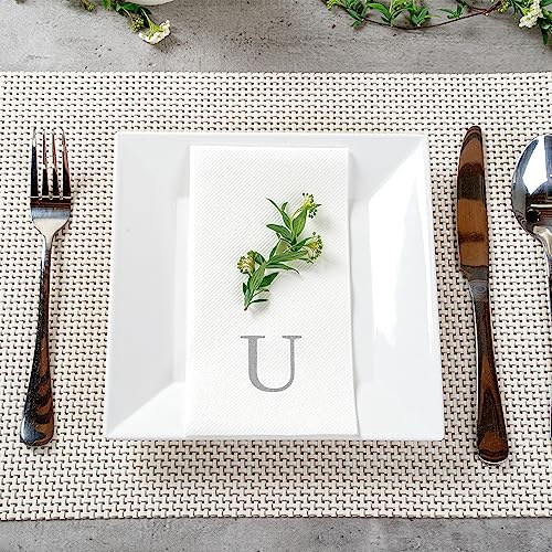 Silver Letter U Linen (Silver / 2000 Count / U)