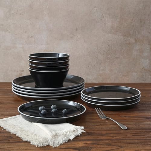 Saturn Dinnerware Sets (Black / 12)