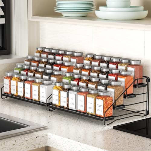 4 Tier Spice Rack Organizer (Black / 2 Pcs)