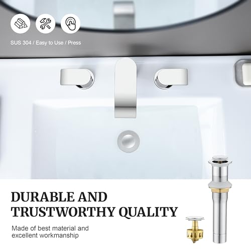 Bathroom Sink Stopper (Without Overflow / Chrome)
