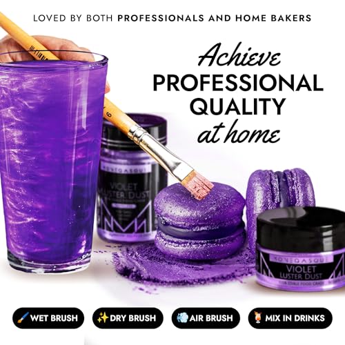 Purple Edible Glitter for Drinks & Cakes (10. Violet / 15 Grams)