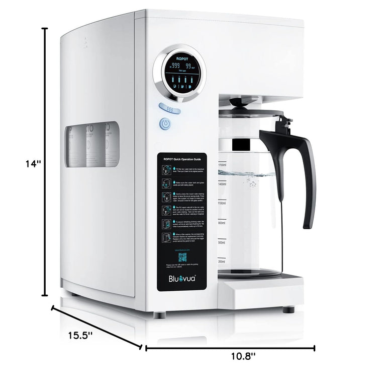 RO100ROPOT Countertop Reverse Osmosis Water Filter System (ROPOT, 5-Stage RO)