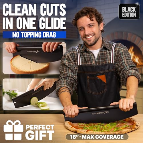 18 Inch Pizza Cutter Rocker Blade (18 Inch / Black)