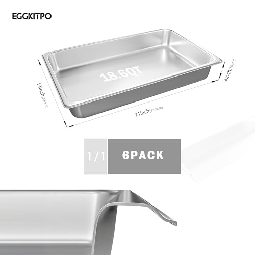 Hotel Pans Full Size 6 (1/1 4" deep without lid)