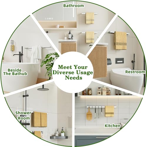 8'' Hand Towel Holder Towel Bar for Bathroom Wall Mounted (Polished Chrome / 8-Inch)