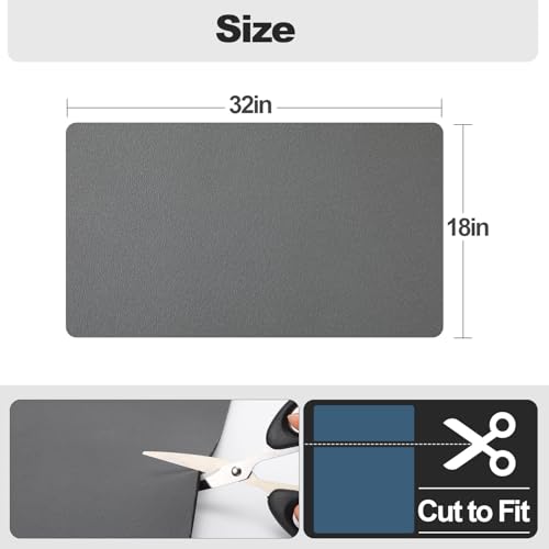 Dish Drying Mat for Kitchen Counter (Dark Gray / 18" x 32")