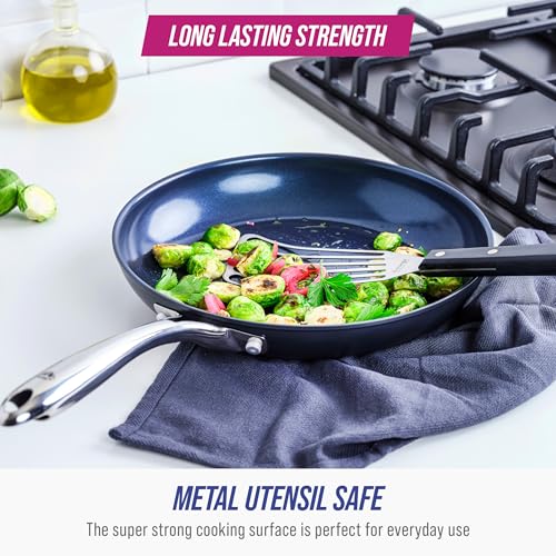 Cookware Hard Anodized Ceramic Nonstick (8" Frypan Skillet / Gray)