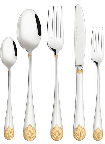 Silverware Set Limited Edition (30 Piece Flatware Set for 6 / Silver/Gold)