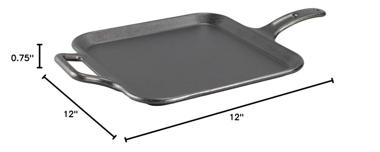 BOLD Pre Seasoned Cast Iron Square Griddle (Square Griddle)