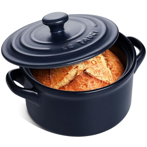 3 QT Ceramic Bread Baker with Lid for Sourdough (Midnight Blue)