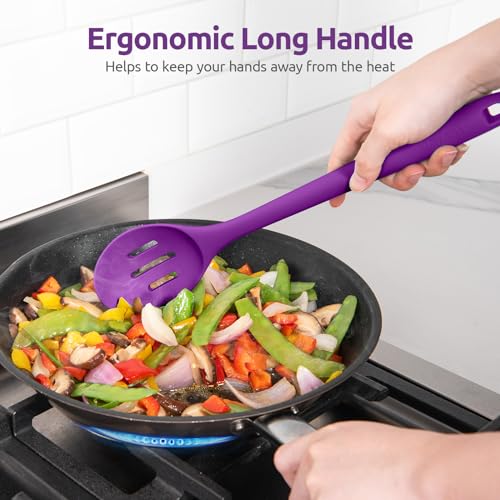 Silicone Slotted Spoon (Violet)