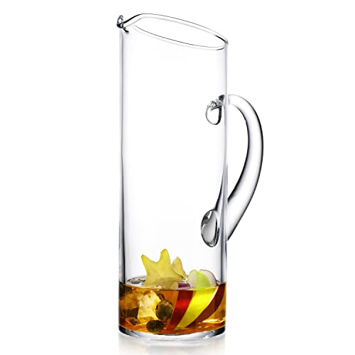 Glass Water Pitcher with Spout (Clear / 58 Ounces)