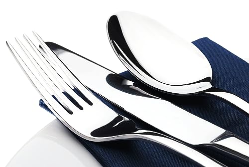 Silverware Set for 8 with Serving Utensils (Modern / 45 Piece)