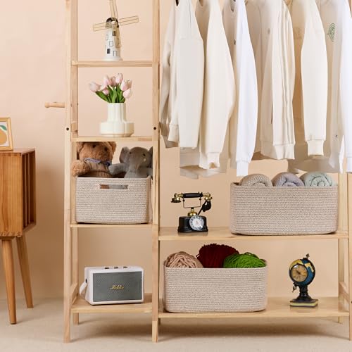 Large Storage Baskets for Shelves (3pcs-L17×W13×H7.5" / Natural)