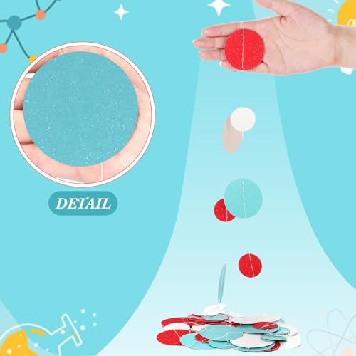 10 Pieces Dot Garland Banner Hanging (Light Blue,white,red)