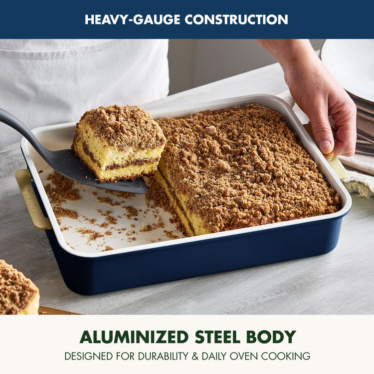 Bakeware 13" x 9" Nonstick Rectangular Cake Pan (13" x 9" Rectangular Cake Pan / Oxford Blue)