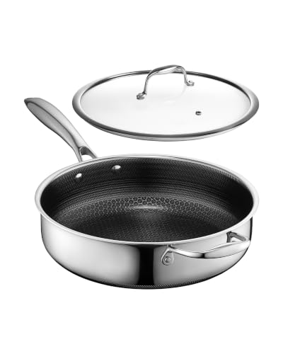 3.3 Qt Hybrid Nonstick Deep Sauté Frying Pan & Lid (3.3-Quart)