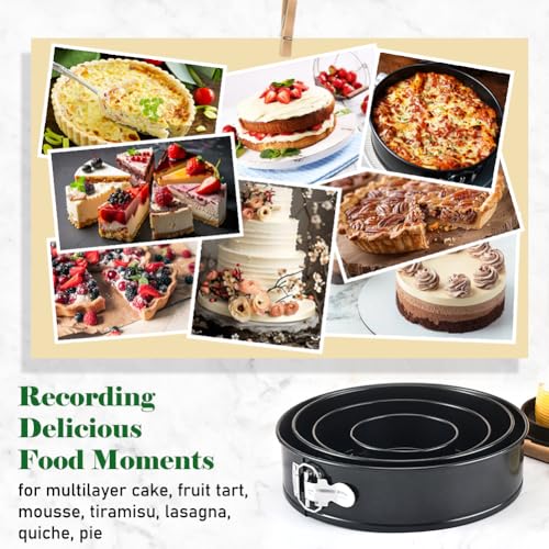 4 Pack Small Springform Cheesecakes Pan 4 Inch Mini 50Pcs Parchment Paper (4" Cake Pans - 4 Pack)