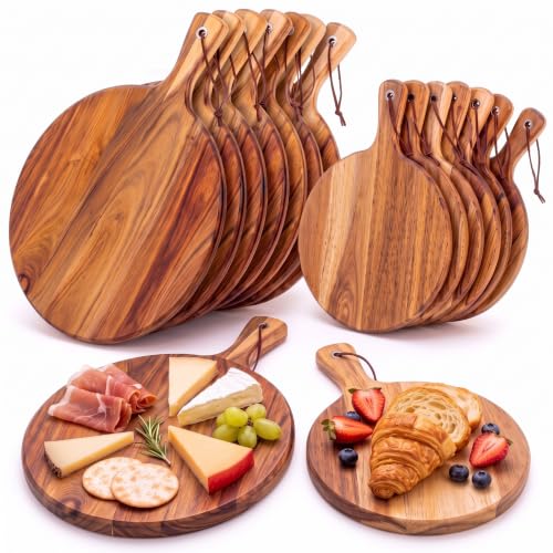 16 Pack Acacia Wood Cutting Board with Handle