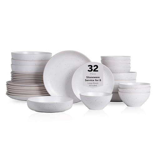 Lauren Modern Stoneware 32 (32-Piece Service for 8 / Off-White)