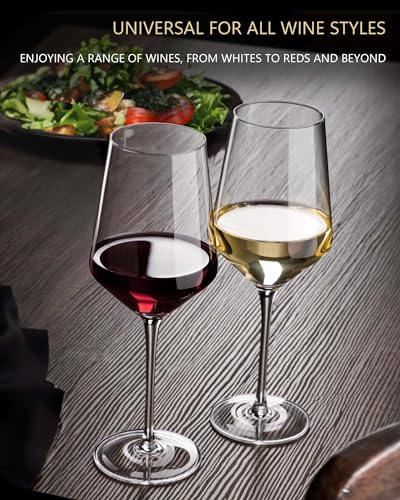 17 oz Lead Free Wine Glasses Set of 4 (Wine Glasses / 4 Count (Pack of 1))