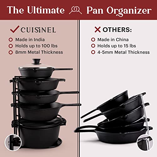 Pan Organizer for Cast Iron (Standard / 15.9" / Matte Black)