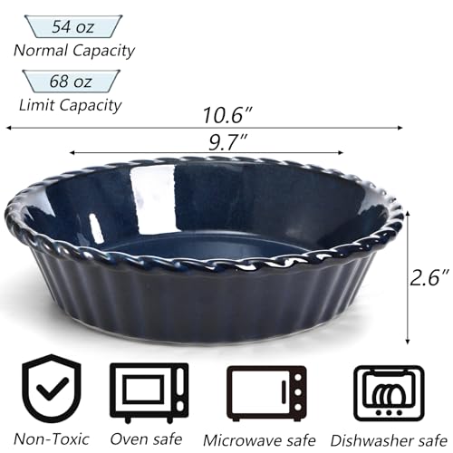 2 Pack Ceramic Pie Pans