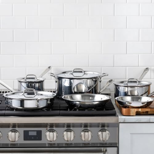 D3® Stainless Steel Cookware Set (Silver / 10-Piece Cookware Set)
