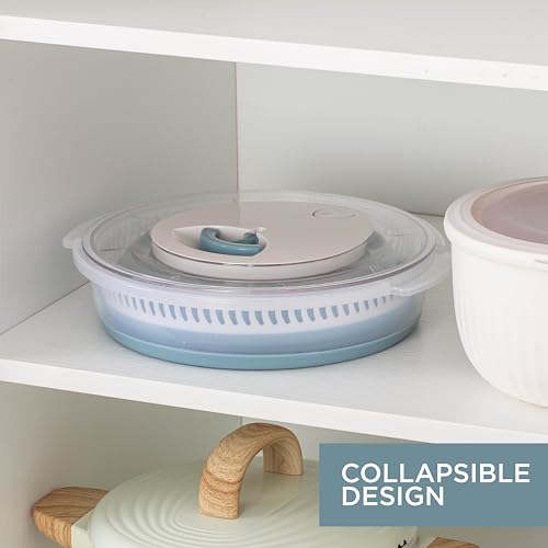 Collapsible Salad Spinner (Blue)