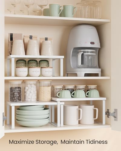 Cabinet Organizer Shelf (Cloud White + Snow White / S (4.6"H) + S (5.4"H) + S (6.2"H))