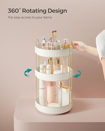 3 Tier Makeup Organizer (Cloud White / Round)